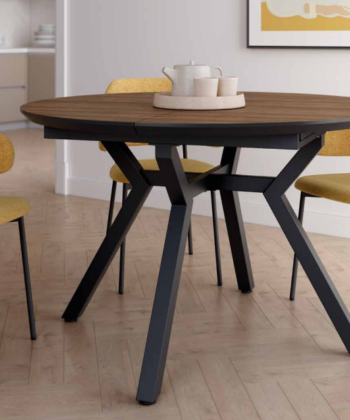 Mesa Extensible Cantábrico – Diseño Redondo y Funcional